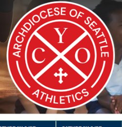 CYO logo for Catholic Youth Organization in red and white